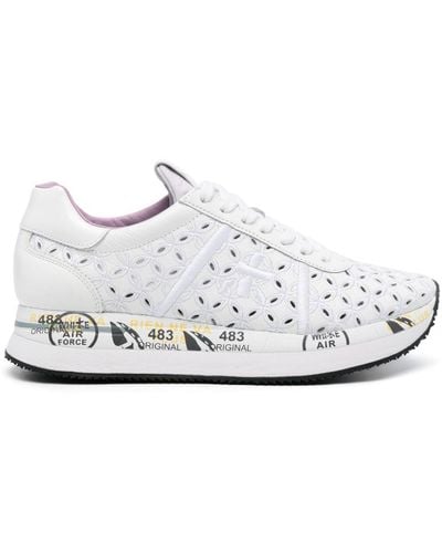 Premiata Conny Broderie Anglaise Sneakers - Wit