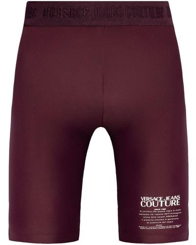 Versace Logo-print Cycling Shorts - Purple