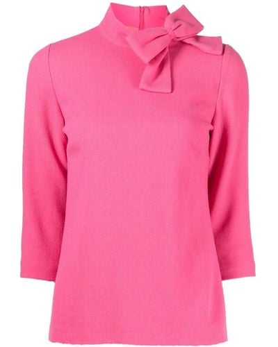 Jane Blaire Bow-detail Top - Pink