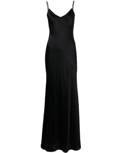 L'Agence Slip dress de seda - Negro