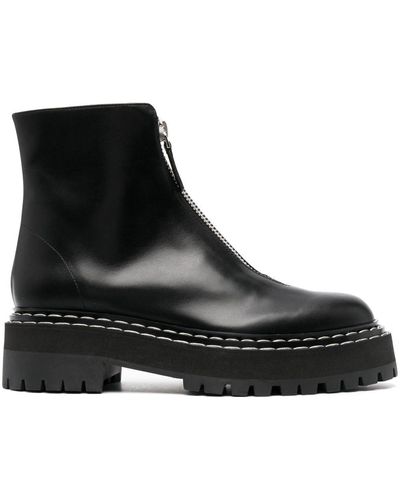 Proenza Schouler Zip-up Lug-sole Boots - Black