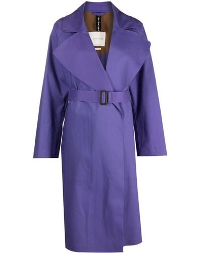 Mackintosh Kintore Belted Trench Coat - Purple