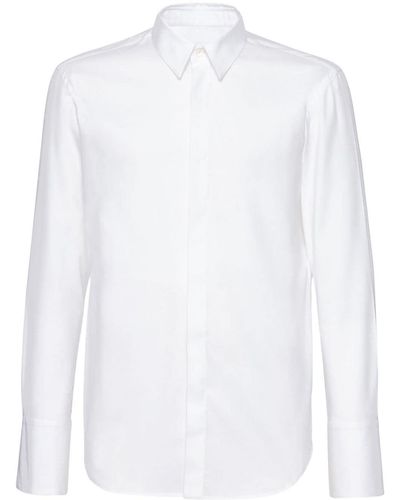 Ferragamo Oxford-Hemd mit verdecktem Verschluss - Weiß