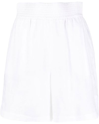 Fabiana Filippi Knee-length Smocked-waist Shorts - White