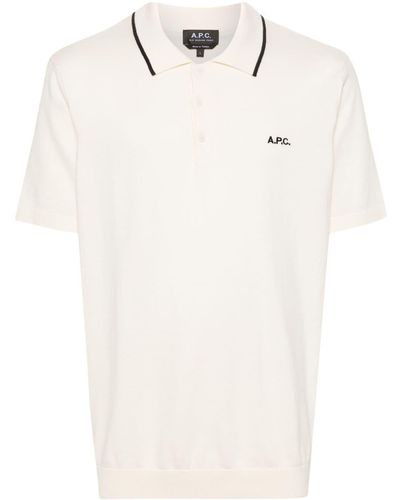 A.P.C. Flynn Cotton Polo Shirt - Natural