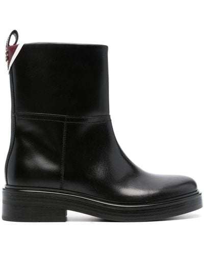 Tommy Hilfiger Cool Leather Ankle Boots - Black