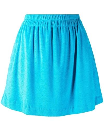 Bambah Towelling-effect Mini Skirt - Blue