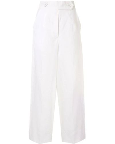 Bambah Pantalon ample à taille haute - Blanc