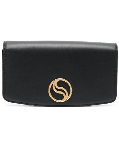 Stella McCartney S-Wave Wallet On Chain - Black