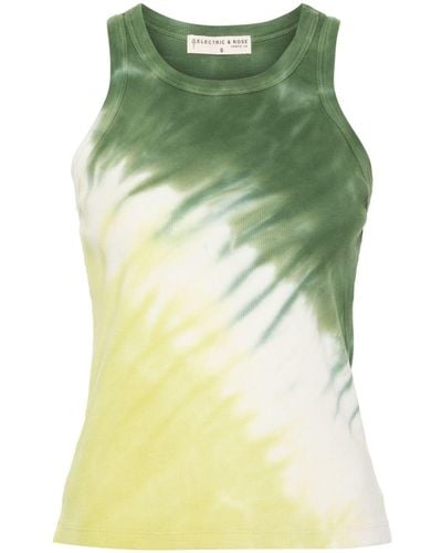 Electric and Rose Sinclair Tie-dye Tank Top - Green