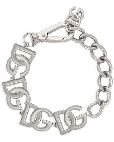 Dolce & Gabbana Bracelet à logos DG - Blanc