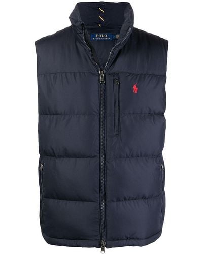 Polo Ralph Lauren El Cap Shell-down Quilted Sleeveless Jacket - Blue