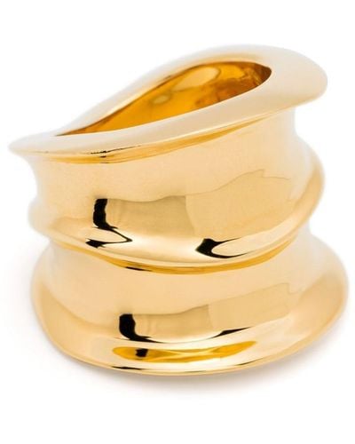 Saint Laurent Organic Sculpted Ring - Metallic