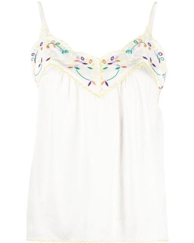 See By Chloé Embroidered Slip Top - White