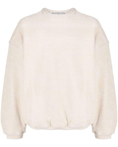 Alexander Wang Sweater Met Ronde Hals - Naturel