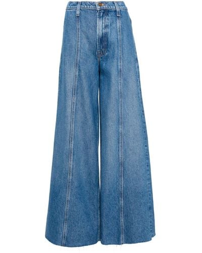 Mother Snacks! The Lunch Line Wide-leg Jeans - Blue