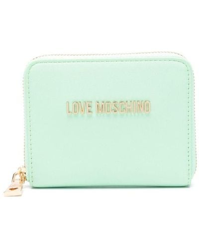 Love Moschino Logo-lettering Faux-leather Wallet - Green