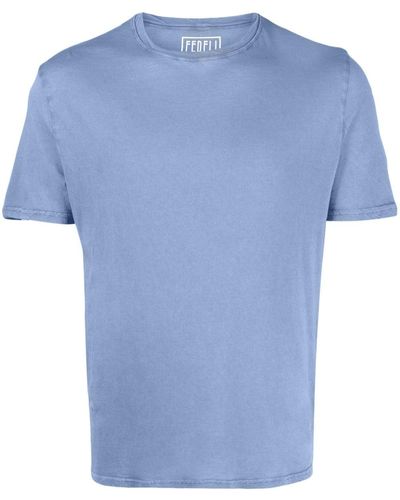 Fedeli T-shirt Met Ronde Hals - Blauw