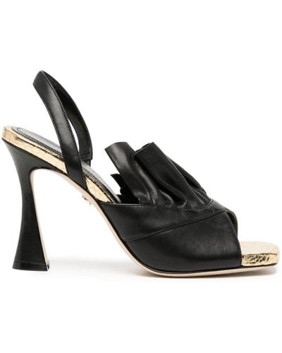 Dee Ocleppo Flutter 100mm Leather Court Shoes - Black