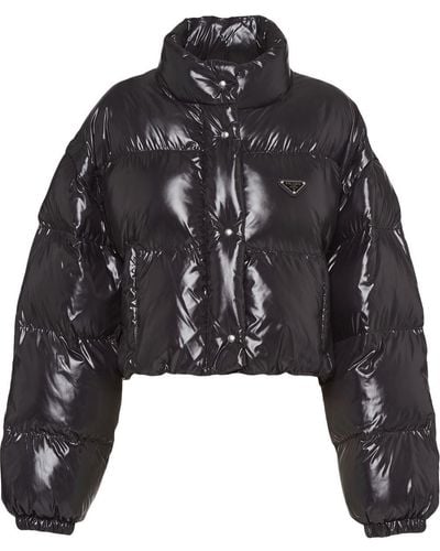 Prada Re-nylon Convertible Down Jacket - Black