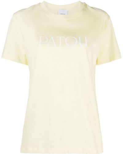 Patou T-shirt Met Logoprint - Naturel