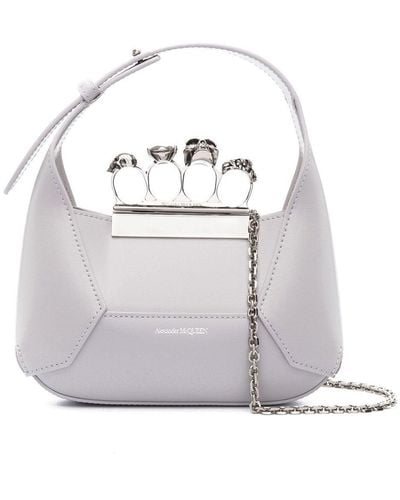 Alexander McQueen Four-ring Detail Tote Bag - Gray