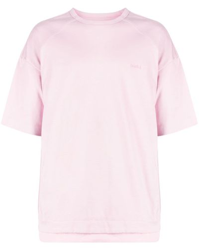Juun.J Side-zip Layered-hem T-shirt - Pink