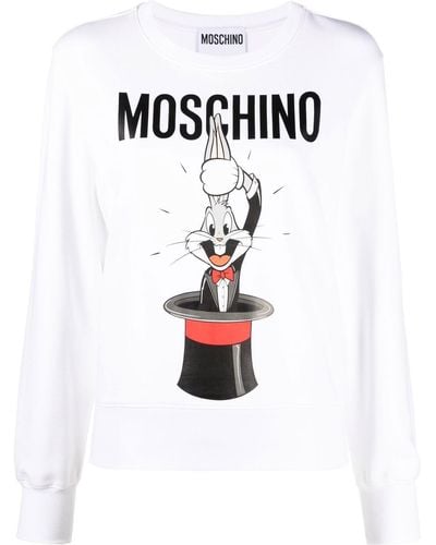Moschino Bugs Bunny Print Sweatshirt - White