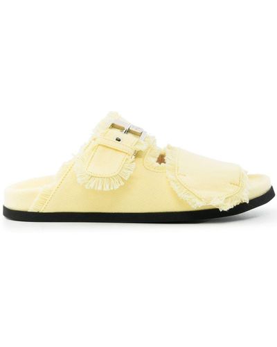 N°21 Frayed Denim Buckle-strap Sandals - Yellow