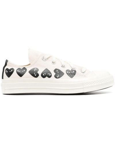 COMME DES GARÇONS PLAY Chuck 70 Multi Heart Sneakers - White