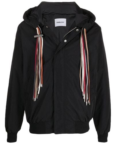 Ambush Drawstring Hooded Jacket - Black