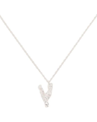 Loveness Lee Y Alphabet Pendant Necklace - Metallic