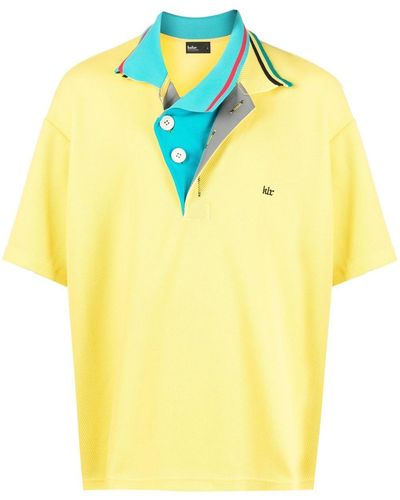 Kolor Polo à logo brodé - Jaune