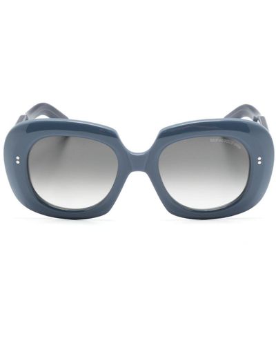 Cutler and Gross 9383 Sonnenbrille mit rundem Gestell - Blau