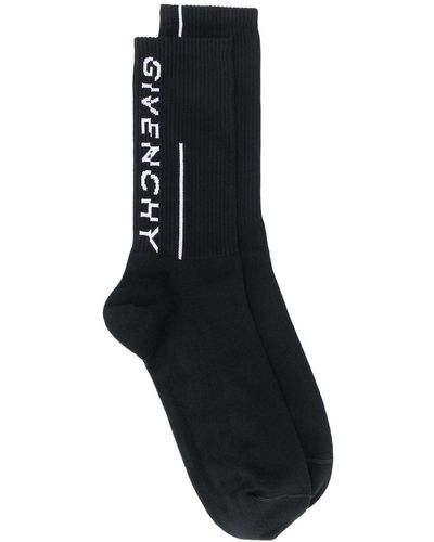 Givenchy Calcetines con logo en intarsia - Negro