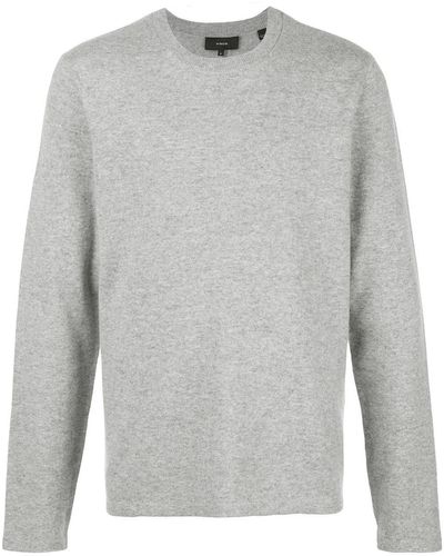Vince Long-sleeve Fitted Jumper - Grey