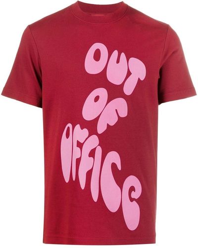 Camper T-shirt 'Out of Office' en coton biologique - Rouge