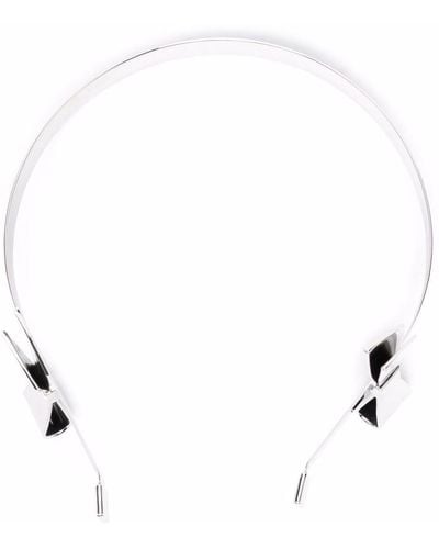 ShuShu/Tong Bow-detail Metal Headband - White