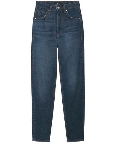 Anine Bing Jeans Met Toelopende Pijpen - Blauw