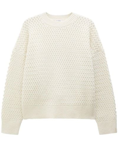 Filippa K Knitted Drop-shoulder Wool Jumper - White