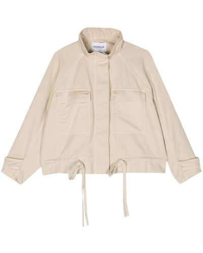 Dondup Drawstring-hem Cotton Jacket - Natural