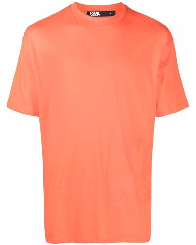 Karl Lagerfeld T-Shirt mit Rundhalsausschnitt - Orange