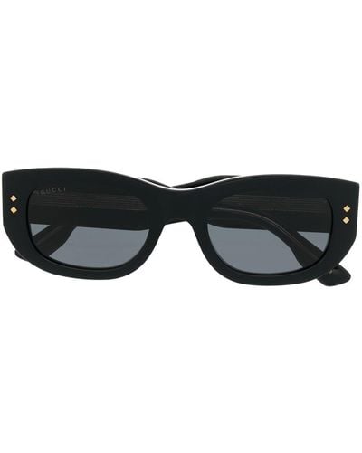 Gucci Rectangle-frame Tinted Sunglasses - Black