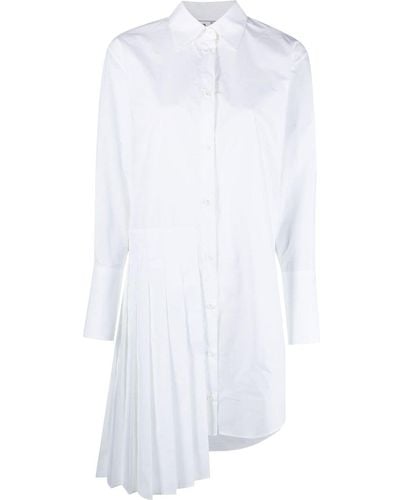 Off-White c/o Virgil Abloh Robe-chemise Diag à design plissé - Blanc
