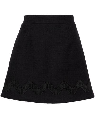 Patou Minifalda de tweed Iconic - Negro