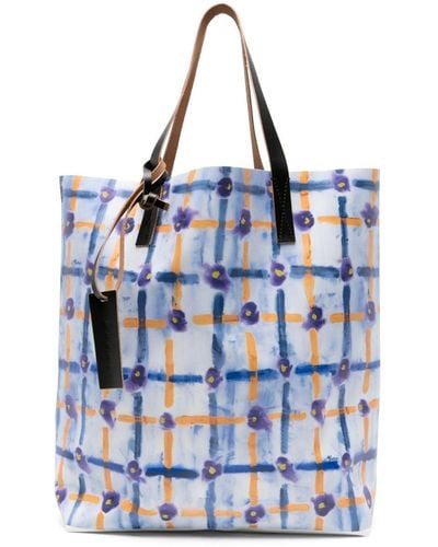 Marni Colour-block Tote Bag - Blue