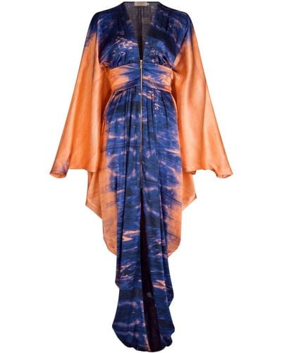 Silvia Tcherassi Danette Tie-dye Maxi Dress - Blue