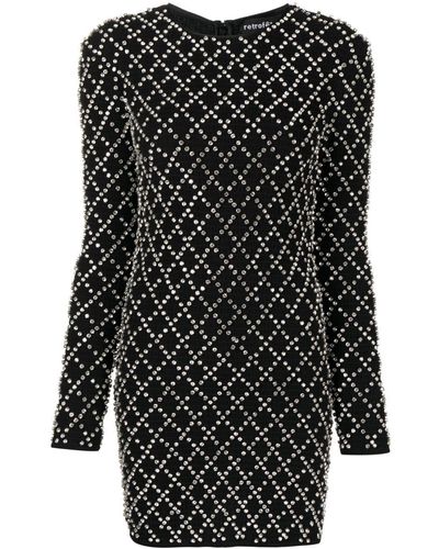 retroféte Harlowe Crystal-embellished Minidress - Black