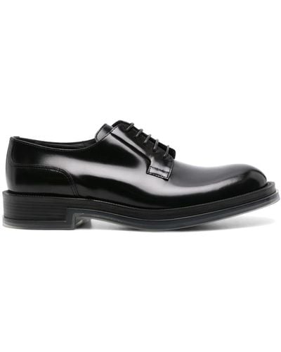 Alexander McQueen Float Leather Derby Shoes - Black