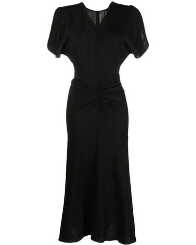 Victoria Beckham ショートスリーブ ドレス - ブラック